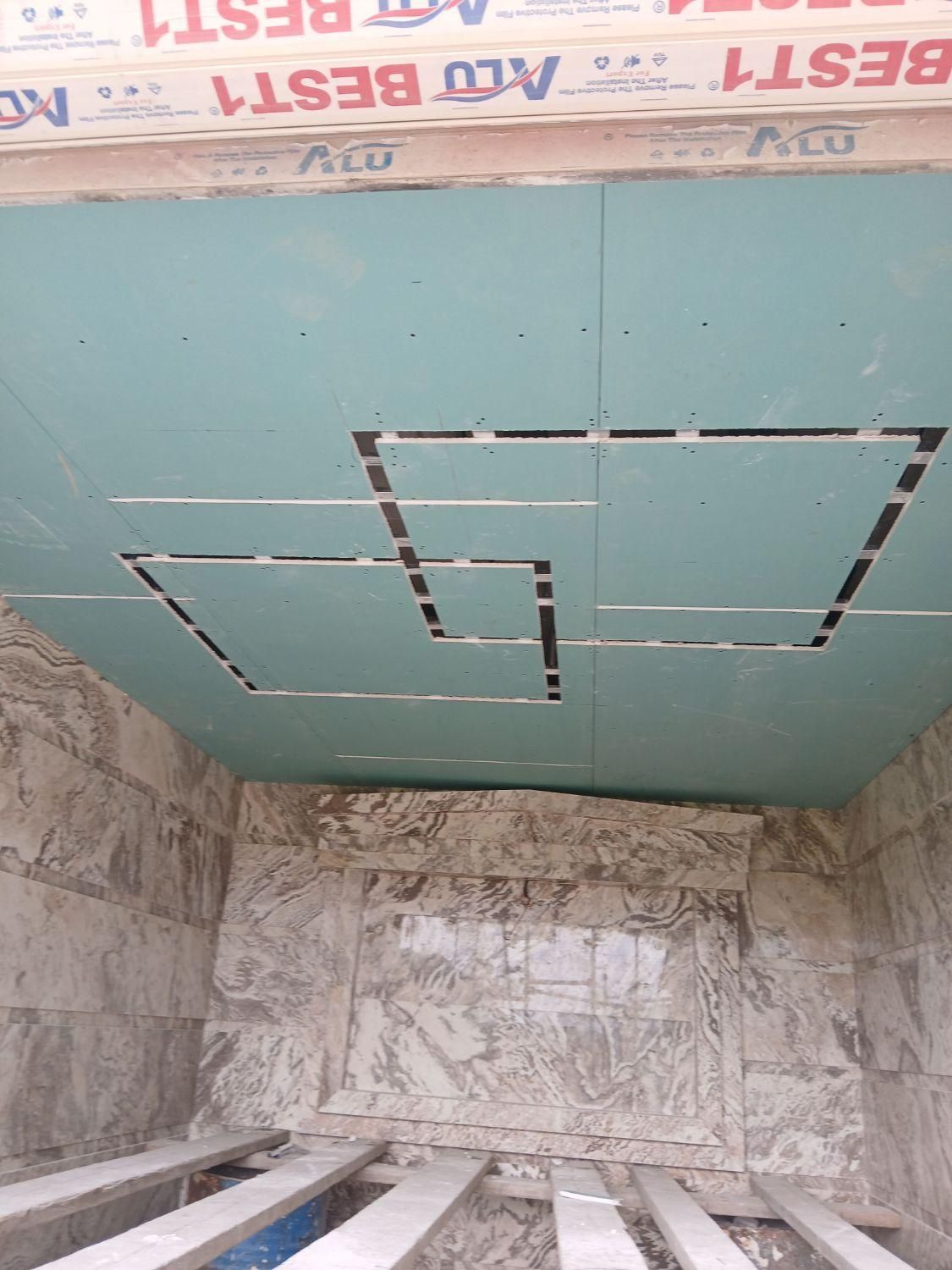 کناف ، سقف کاذب ۶۰ در ۶۰ و پی وی سی ، سقف کشسان|خدمات پیشه و مهارت|هشتگرد, هشتگرد قدیم|دیوار