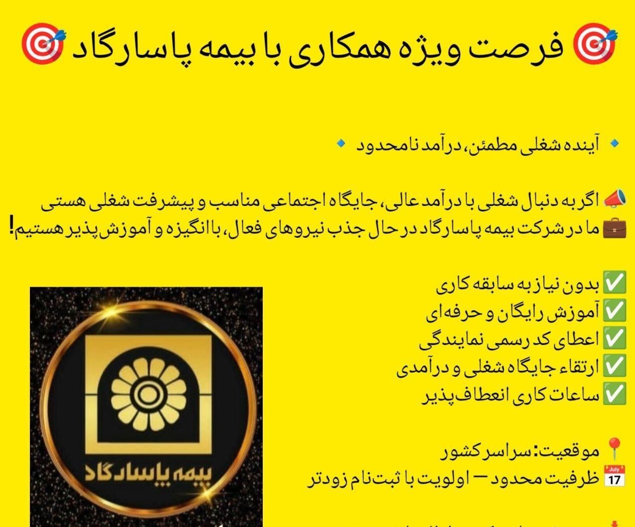 همکاری به عنوان نماینده بیمه با شرایط ویژه|استخدام اداری و مدیریت|مینودشت, |دیوار