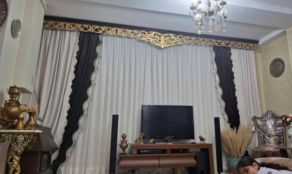 پرده حریر..دوتا یالان کالیفرنیا بهمراه کتیبه|پرده، رانر، رومیزی|ملایر, |دیوار