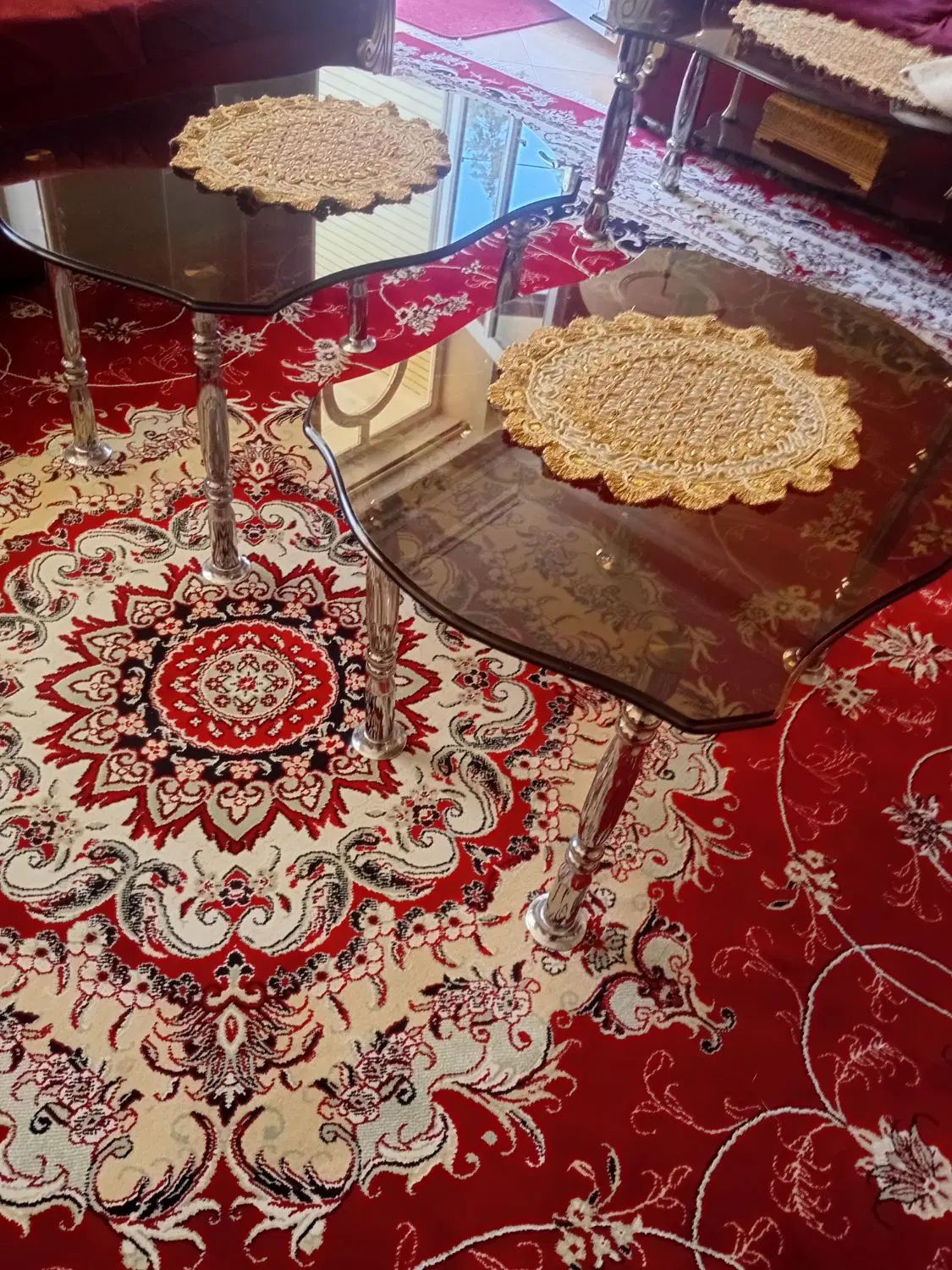 3 عدد گل میز پایه استیل|مبلمان خانگی و میز عسلی|اصفهان, کوی امیریه|دیوار