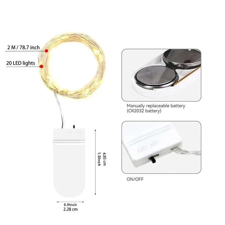 ریسه مفتولی ۳متری باطری سکه ای|ریسه و چراغ تزئینی|اصفهان, خواجو|دیوار