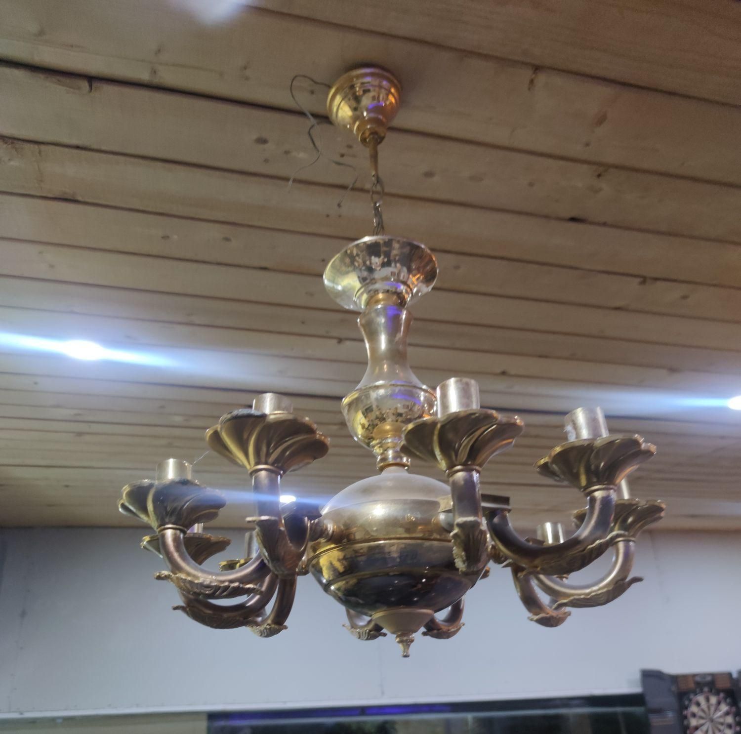 سه عدد لوستر برنز 10شاخه|لوستر و چراغ آویز|کرج, عظیمیه|دیوار