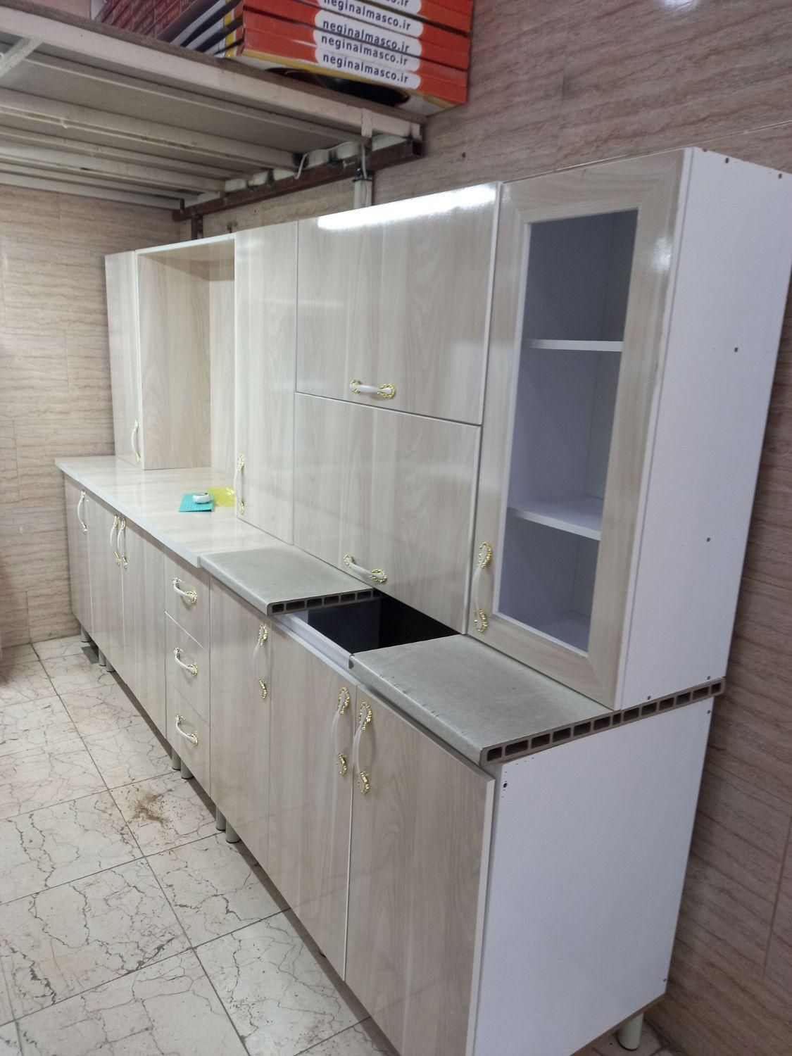 رنگ بتنی کابینت ساده و طرح دار جدید|مصالح و تجهیزات ساختمان|رشت, جانبازان|دیوار