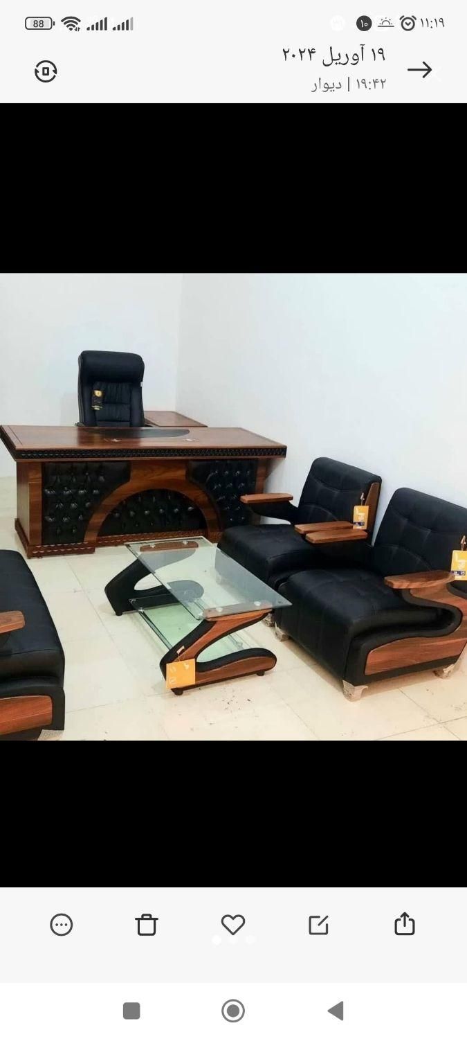 میز مدیریت مدل مبل چرمی دفتر جدید نیمست اداری|دفتر کار|یزد, |دیوار