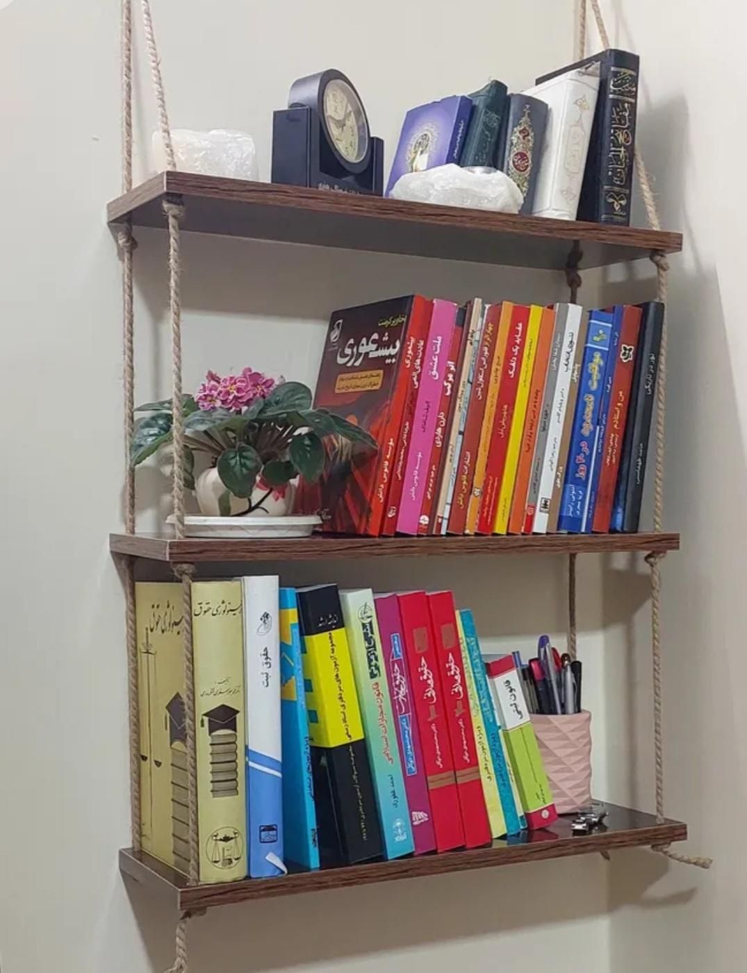 شلف دیواری آویزی|کتابخانه، شلف، قفسه‌های دیواری|کرج, منظریه|دیوار