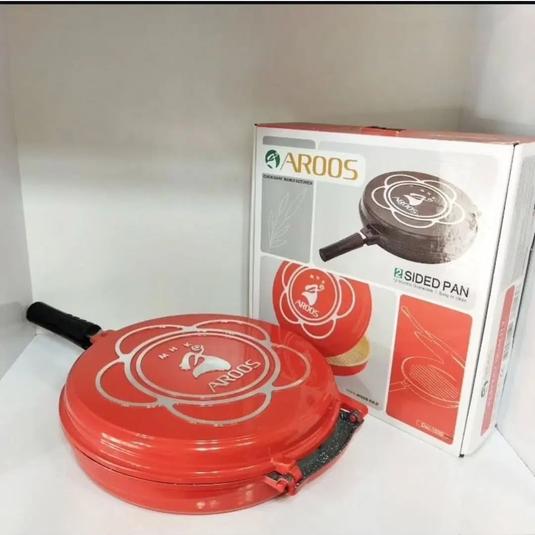 تابه دوطرفه گریل عروس چدن گرانیت Aroos سایز 30|ظروف پخت‌وپز|رشت, منظریه|دیوار