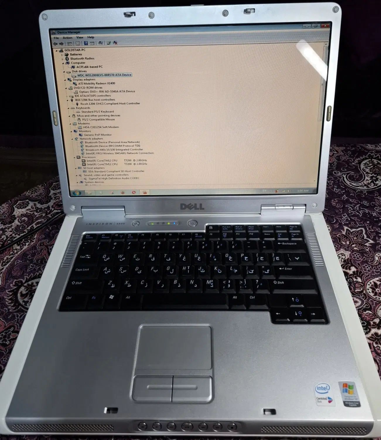لپتاپ دل  DELL - INSPIRON 6400|رایانه همراه|تهران, جردن|دیوار