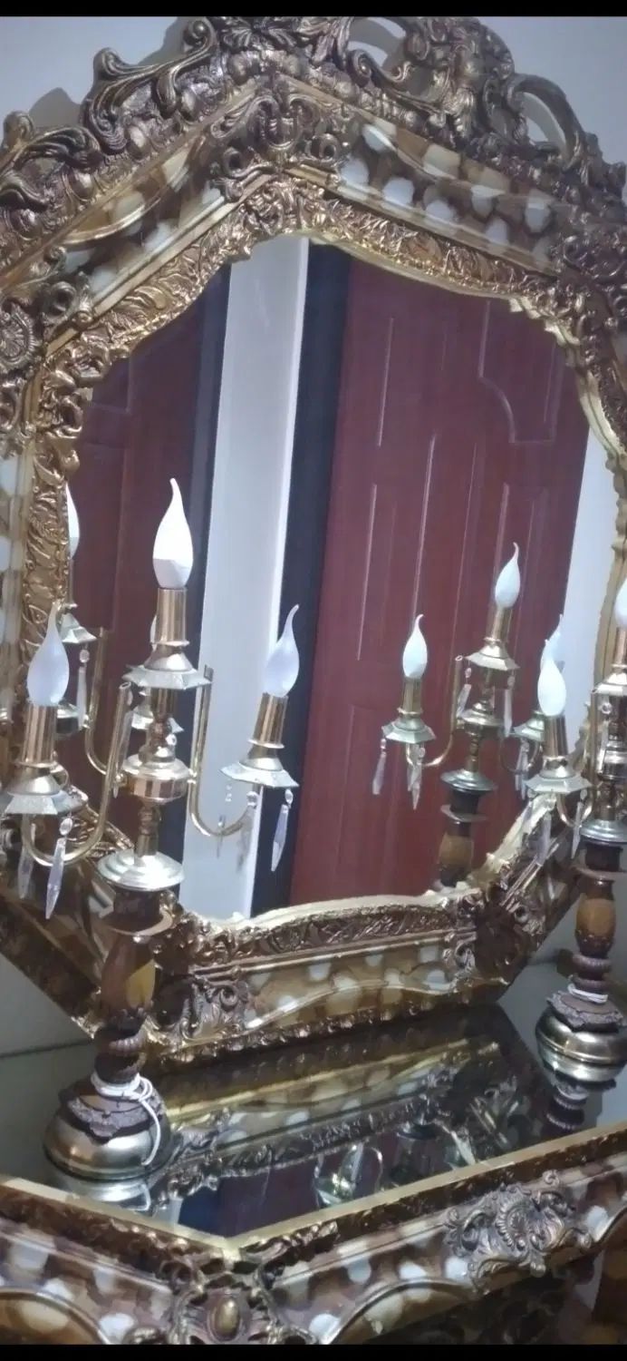آیینه و شمعدان کنسول|آینه|مشهد, حجت|دیوار