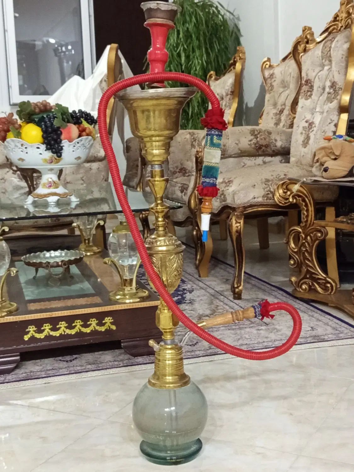 قلیان عربی تنه برنجی|صنایع دستی و سایر لوازم تزئینی|کرج, شاهین‌ویلا|دیوار