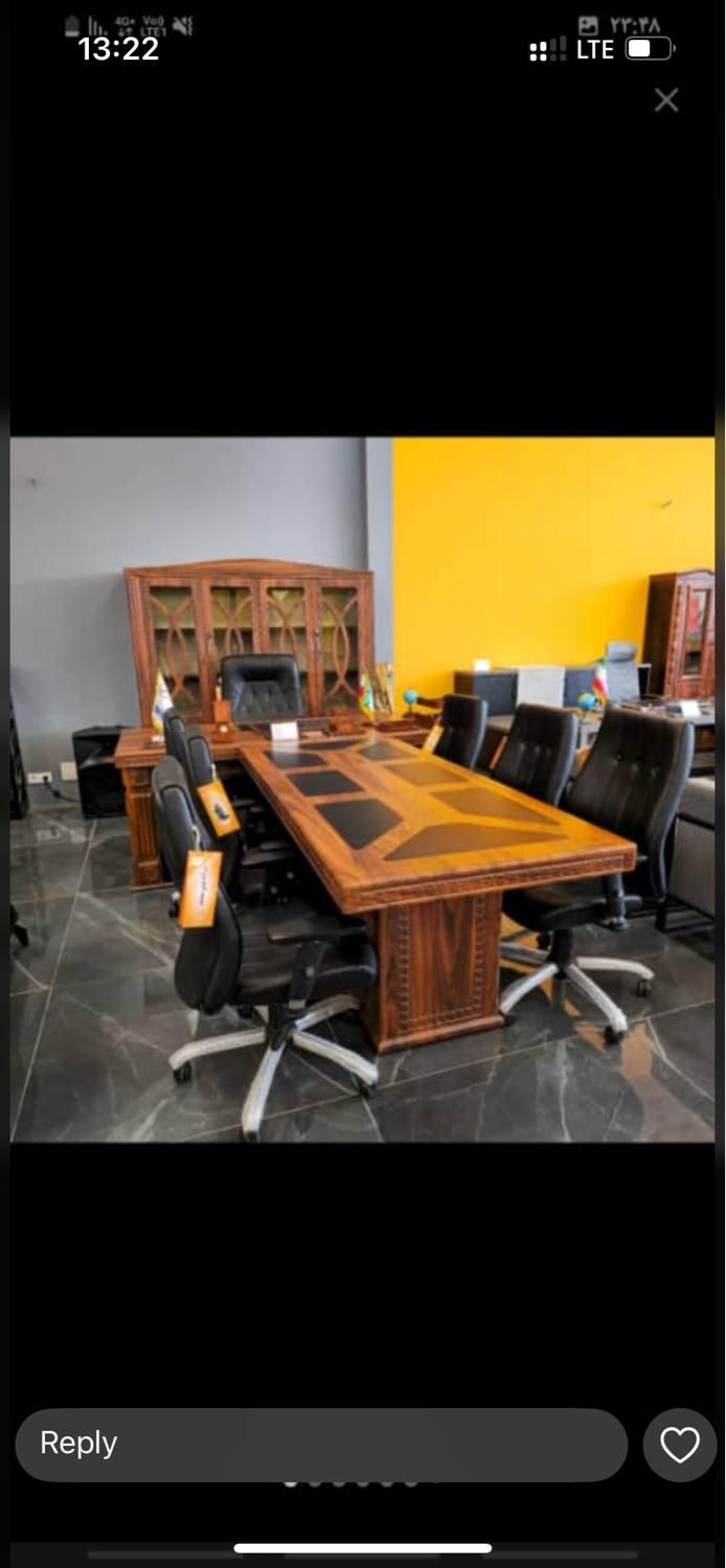 میزکنفرانس/میزریاست پایه فلزی/صندلی توری/پیشخوانmd|دفتر کار|تبریز, |دیوار