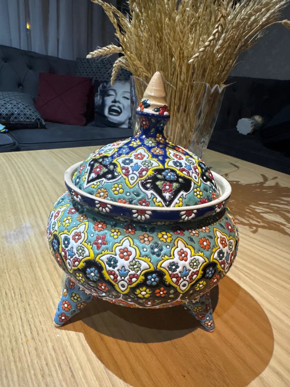 ظرف سفال مینا کاری|صنایع دستی و سایر لوازم تزئینی|تهران, سهروردی|دیوار