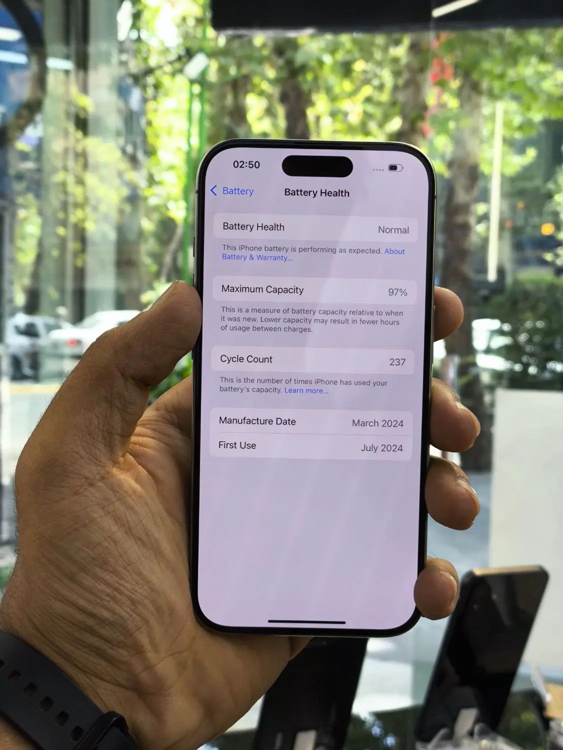 اپل15PRO 256Gدوسیم باتری97٪|موبایل|اصفهان, چرخاب|دیوار