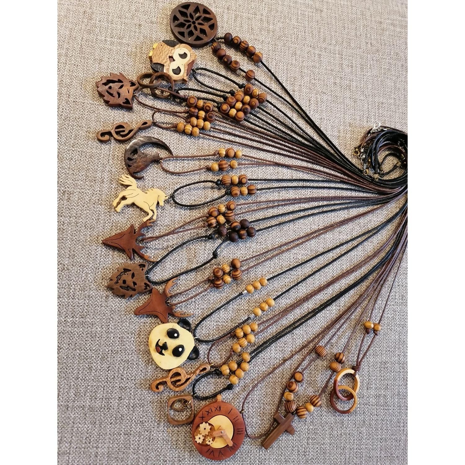 زیورالات چوبی دست ساز|زیورآلات و اکسسوری|رشت, باهنر|دیوار