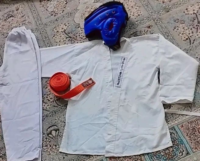 لباس کاراته کیوکوشین، کمربند نارنجی، کلاه مبارزه|تجهیزات ورزشی|مشهد, توس (بلوار توس)|دیوار