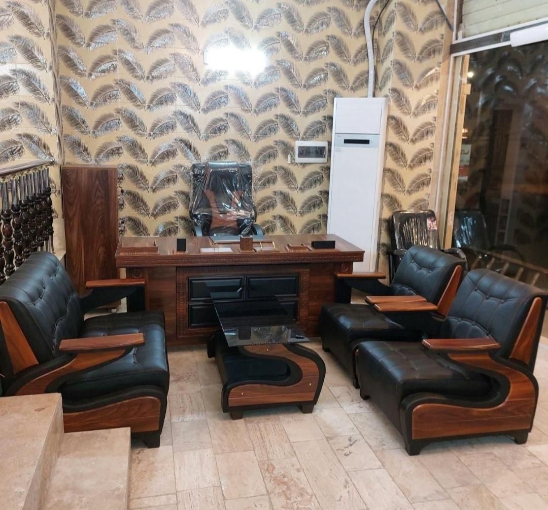 مبلمان پایه ایکس/میز مدیریت/صندلی ،کتابخانه|دفتر کار|بندر گناوه, |دیوار