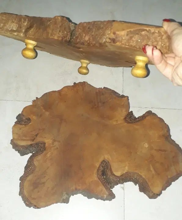 سینی چوبی روستیک ۲عدد|ظروف سرو و پذیرایی|کرج, فاز ۳ گوهردشت|دیوار