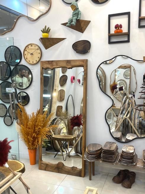 آینه قدی چوبی (روستیک)|آینه|تهران, سازمان برنامه شمالی|دیوار