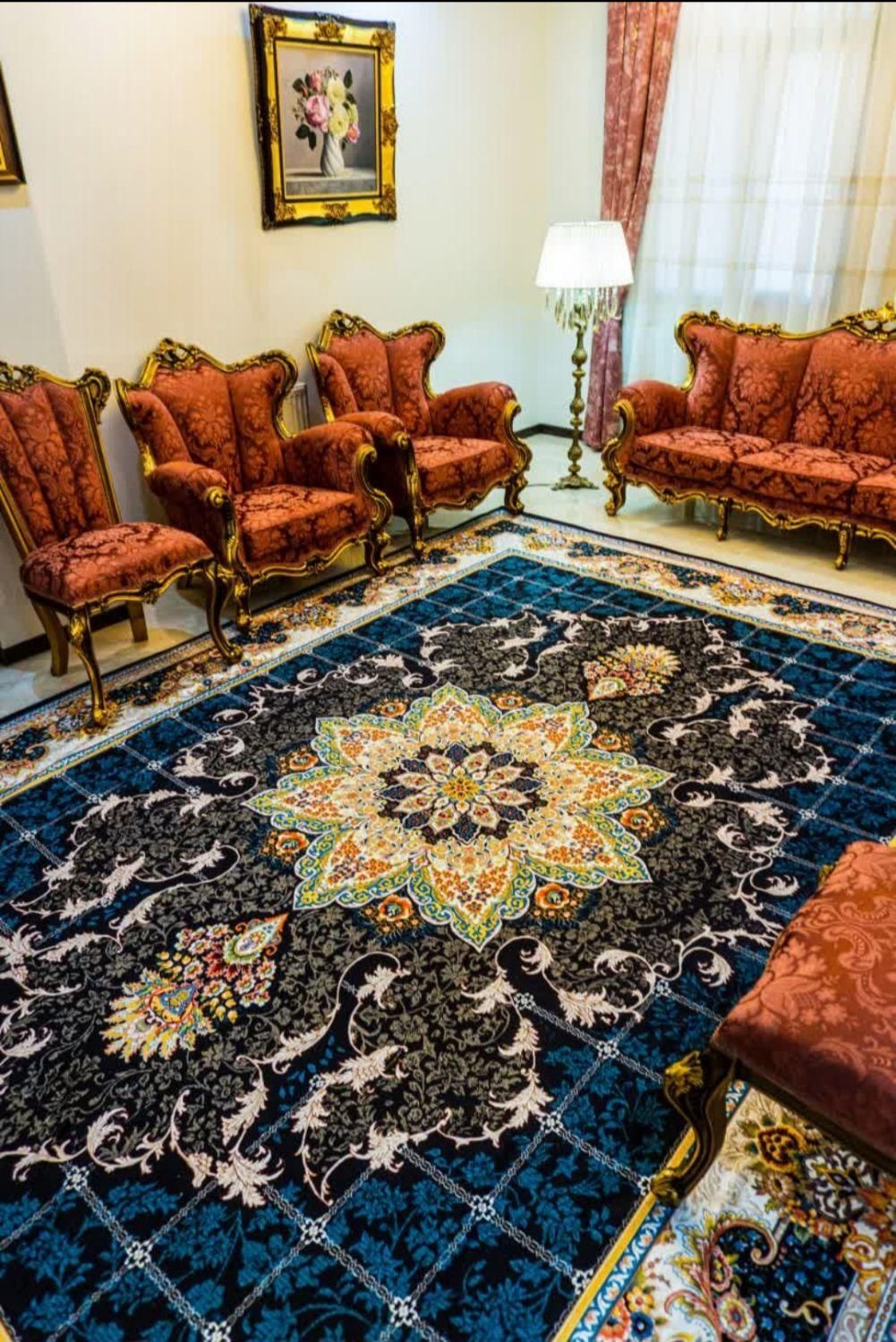 روفرشی کشدار و کاور فرش کد ۱۷۲ مهباف زمینه مشکی|روفرشی|تهران, شهرک ولیعصر جنوبی|دیوار