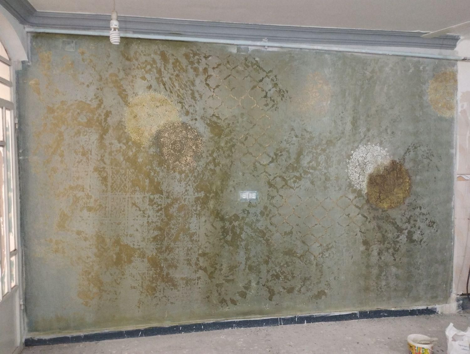 رنگ آمیزی ساختمان و اجرای پتینه دکوراتیو|خدمات پیشه و مهارت|اهواز, گلستان|دیوار