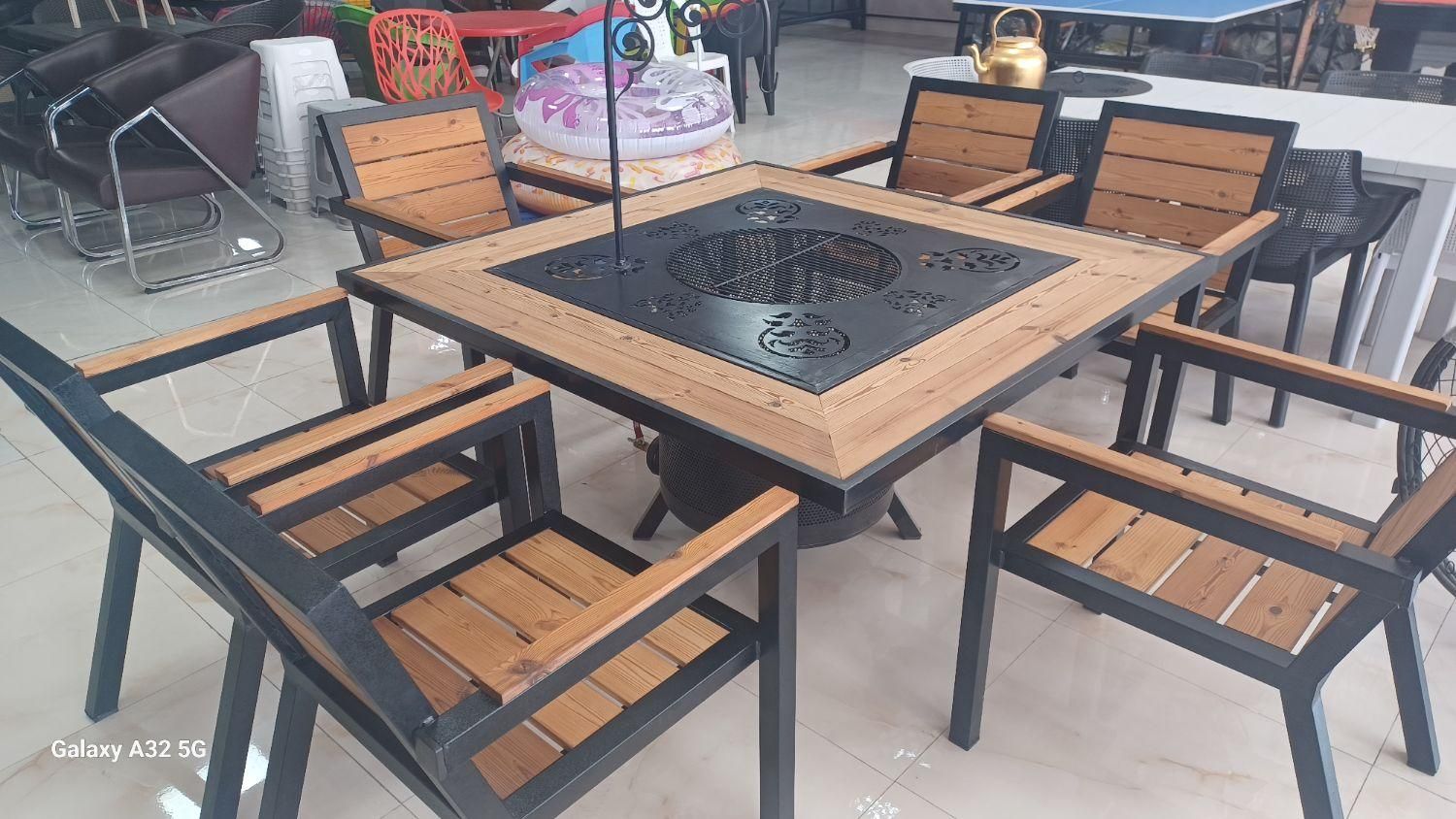 میز و صندلی آتشدان باغ ویلا آتشکده گازی مدل پرشین|مبلمان خانگی و میز عسلی|چهارباغ, |دیوار