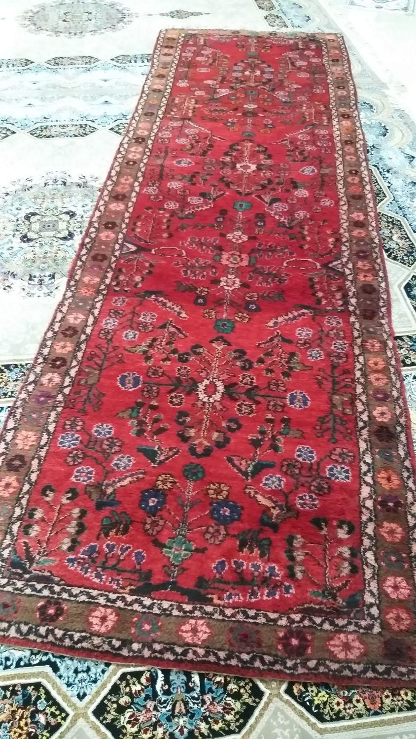 کناره دستبافت قرمز  ۱×۳|فرش|کهریزک, |دیوار