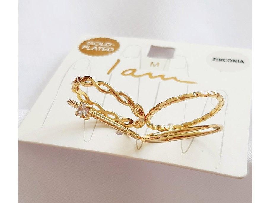 انگشتر پکی نگین دار زیرکنیا با روکش طلا|بدلیجات|رشت, دیانتی|دیوار