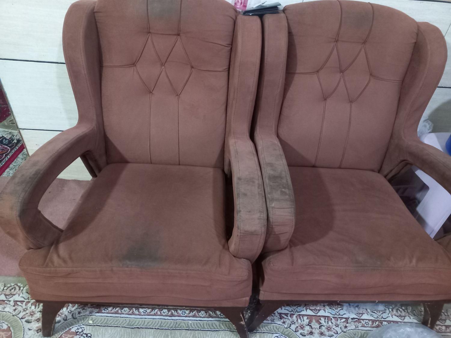 مبل ۷نفره چوبی|مبلمان خانگی و میز عسلی|بندر ماهشهر, |دیوار