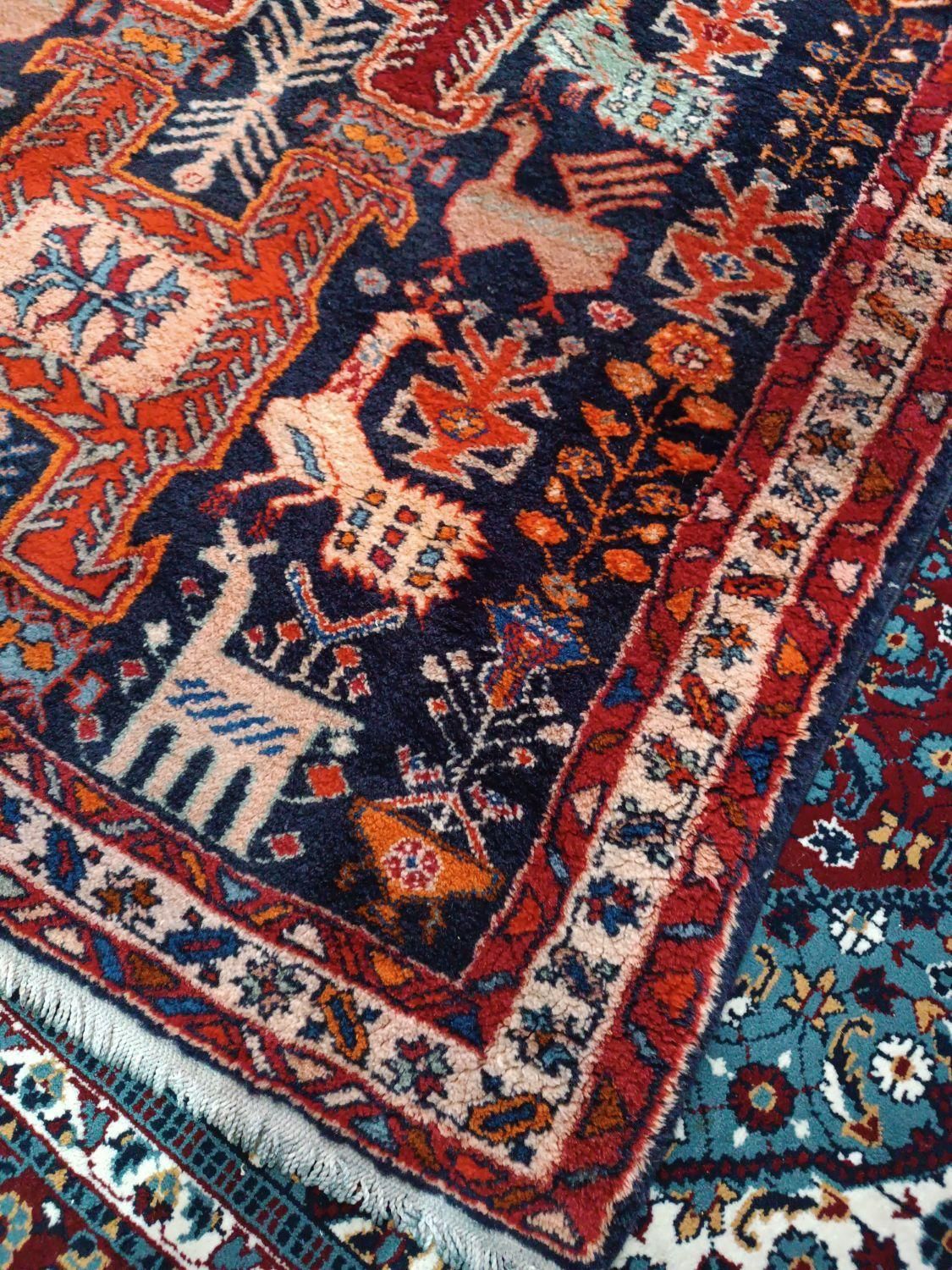 فرش دستباف قدیمی کله قوچی|فرش|نسیمشهر, |دیوار