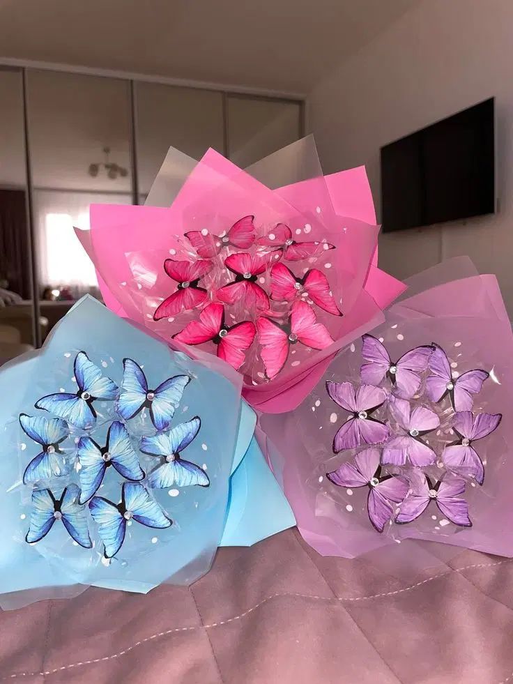 دسته گل پروانه ای ، جاودان ، پینترستی|گل مصنوعی|مشهد, طلاب|دیوار