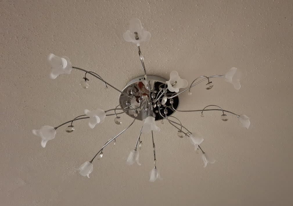 لوستر سقفی استیل ۱۳شاخه|لوستر و چراغ آویز|تهران, تسلیحات|دیوار