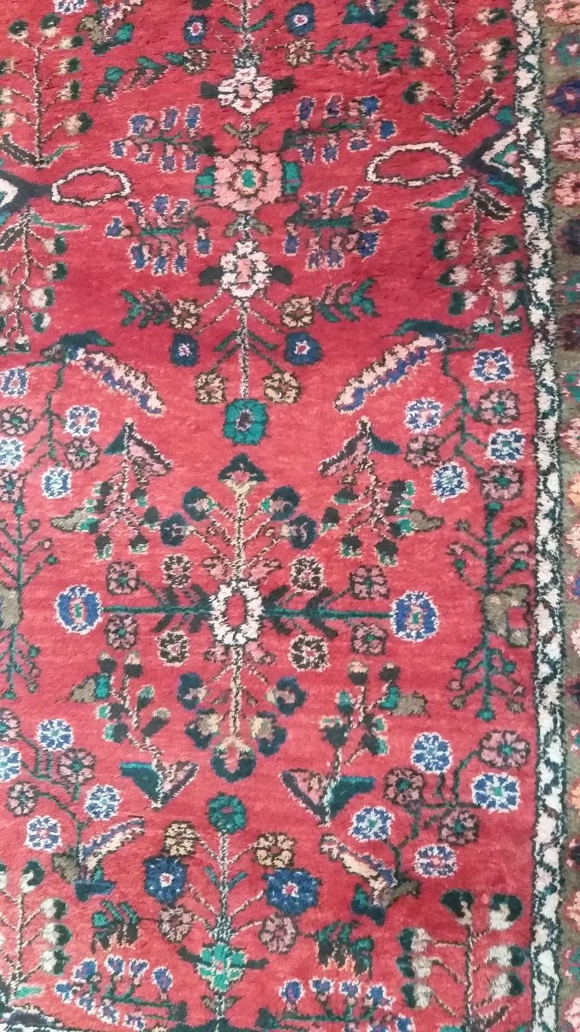 کناره دستبافت قرمز  ۱×۳|فرش|کهریزک, |دیوار