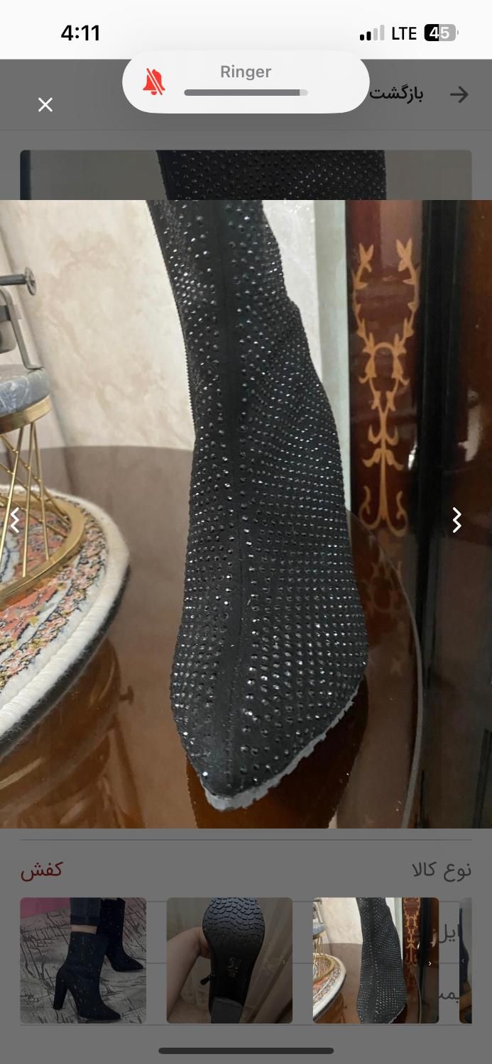 نیم بوت مجلسی تمام نگین نو سایز۳۸|کیف، کفش، کمربند|تبریز, |دیوار