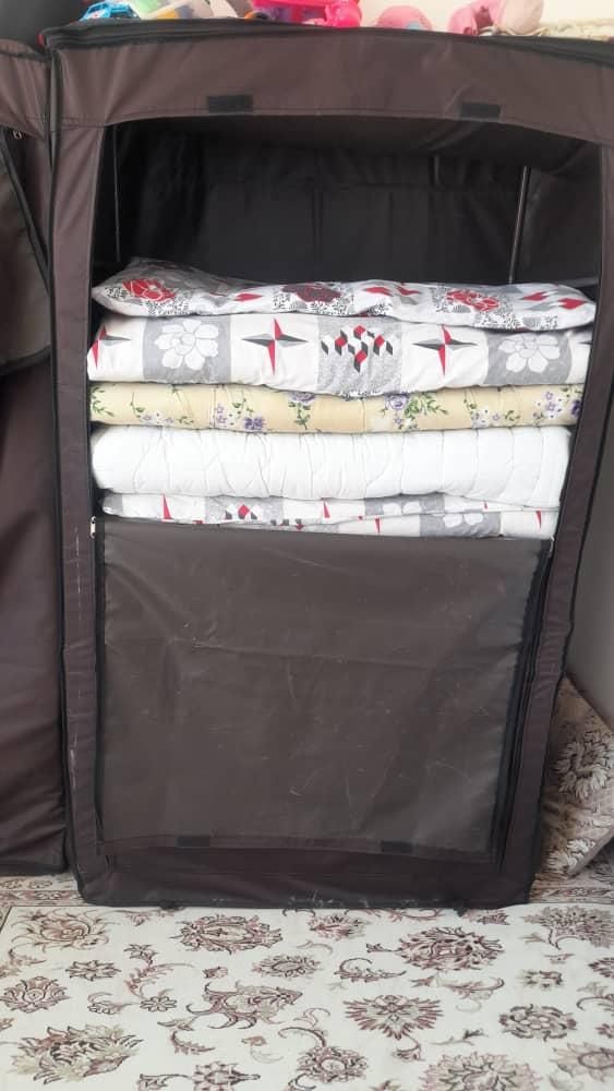 جا رختخوابی پارچه برزنت اسکلت فلزی عرض ۱۴۲|جاکفشی، کمد، دراور|مشهد, سپاد|دیوار