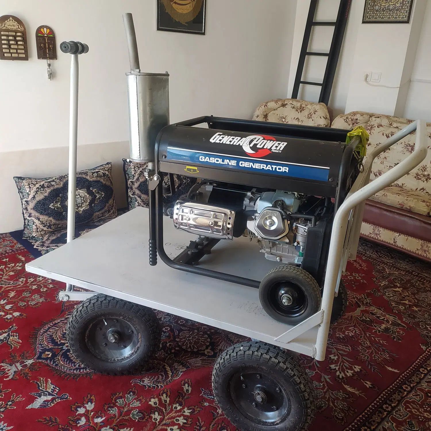 گاری چرخدار با تایر فرعونی همراه با دسته|فروشگاه و مغازه|مبارکه, |دیوار