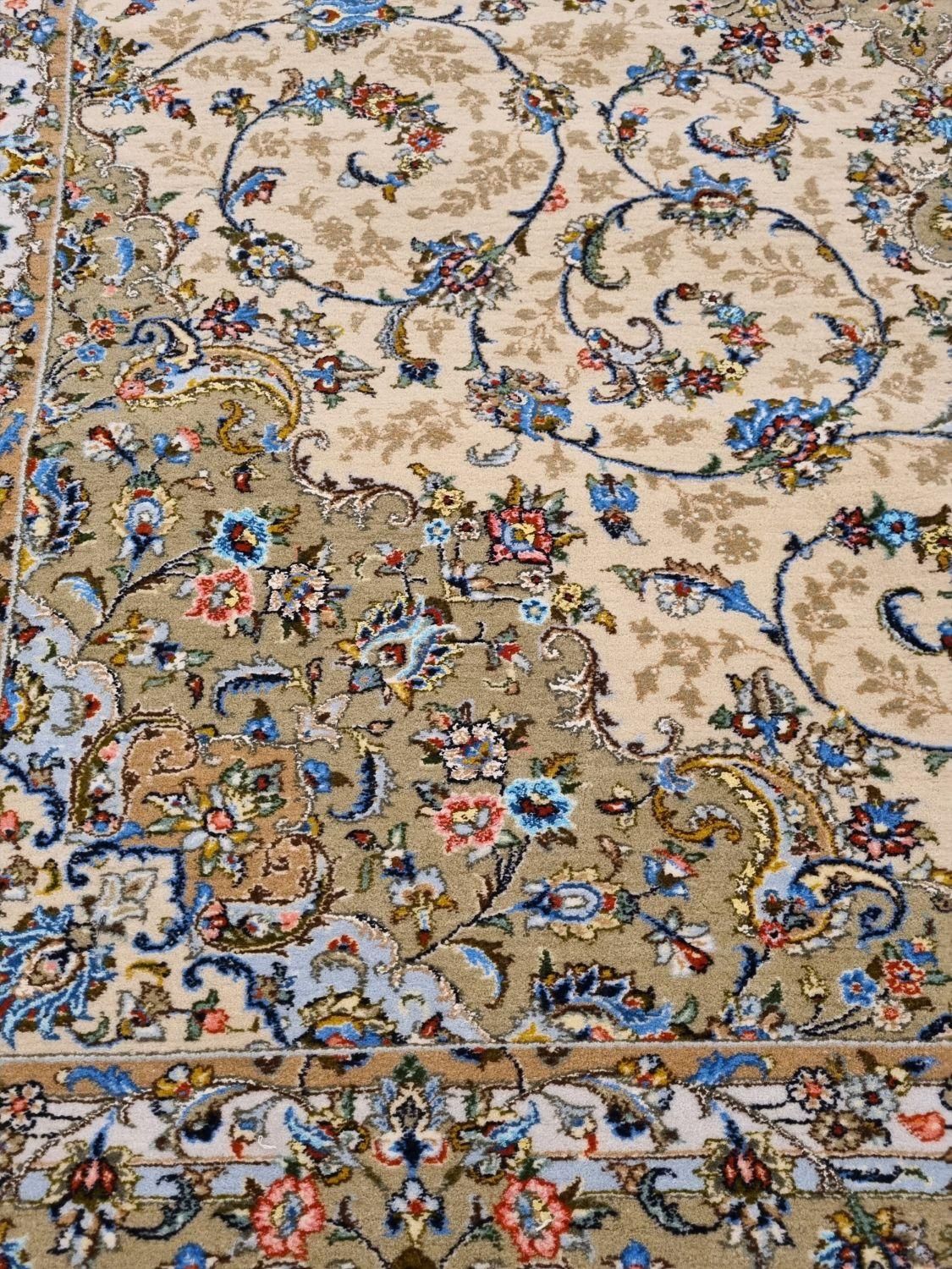 فرش کاشان جفت ۹متری چله ابریشم گل ابریشم|فرش|تهران, دهکده المپیک|دیوار