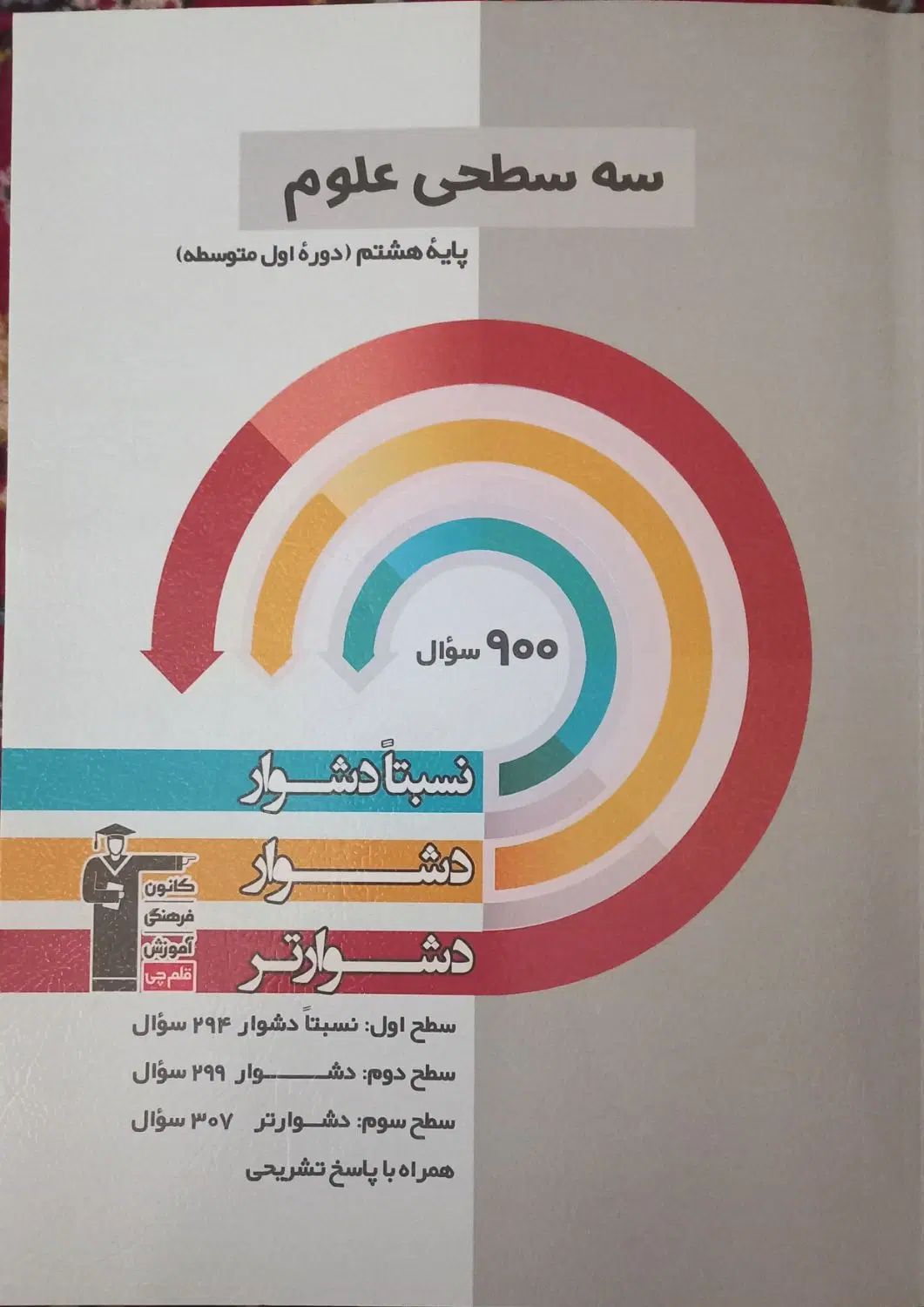 کتاب سه سطحی علوم و ریاضی و دروس عمومی پایه هشتم|کتاب و مجله آموزشی|تهران, فلسطین (میدان انقلاب)|دیوار