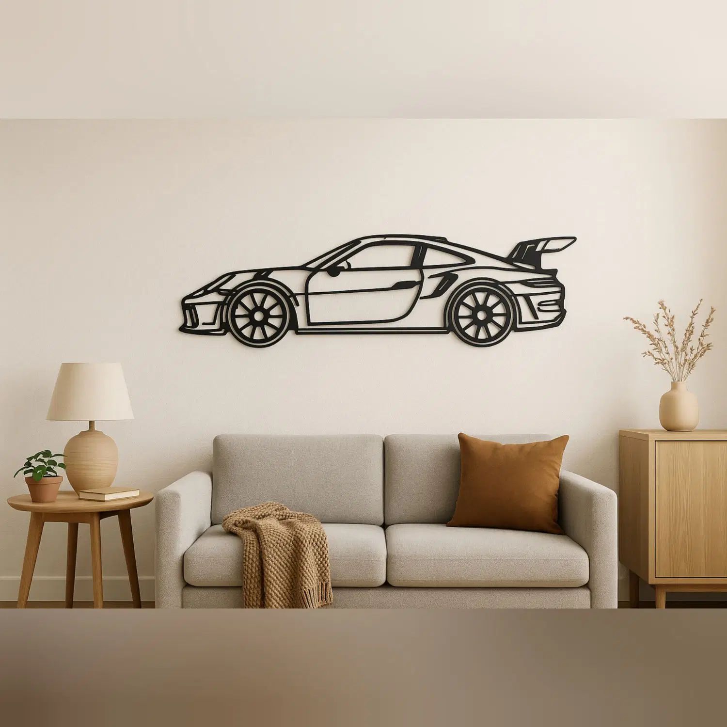 دیوارکوب فلزی دکوراتیو طرح پورشه GT3 RS|تابلو، نقاشی، عکس|تهران, صادقیه|دیوار