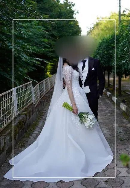 لباس عروس نیمه اروپایی بند دار سایز ۳۶-۴۰|لباس|تهران, مجیدیه|دیوار