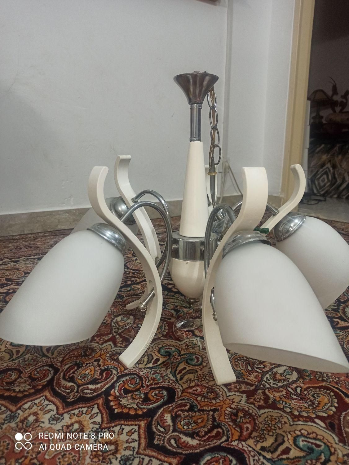 لوستر پنج شاخه با قیمت استثنایی|لوستر و چراغ آویز|ورامین, |دیوار