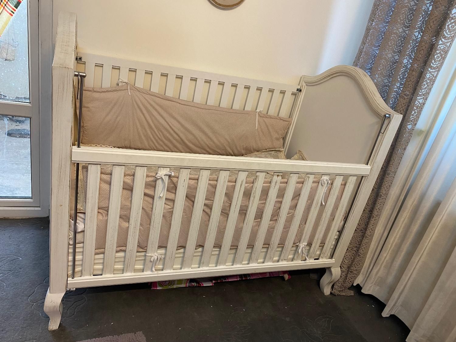 تخت کودک کنار مخمل|تخت و سرویس خواب|طرقبه, |دیوار