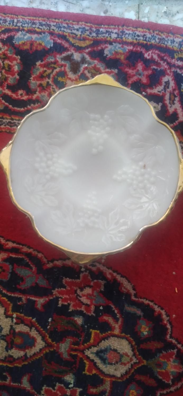 میوه خوری گل برجسته بارفتن  دور اب طلا روسی|کلکسیون اشیاء عتیقه|کاشان, درب اصفهان|دیوار