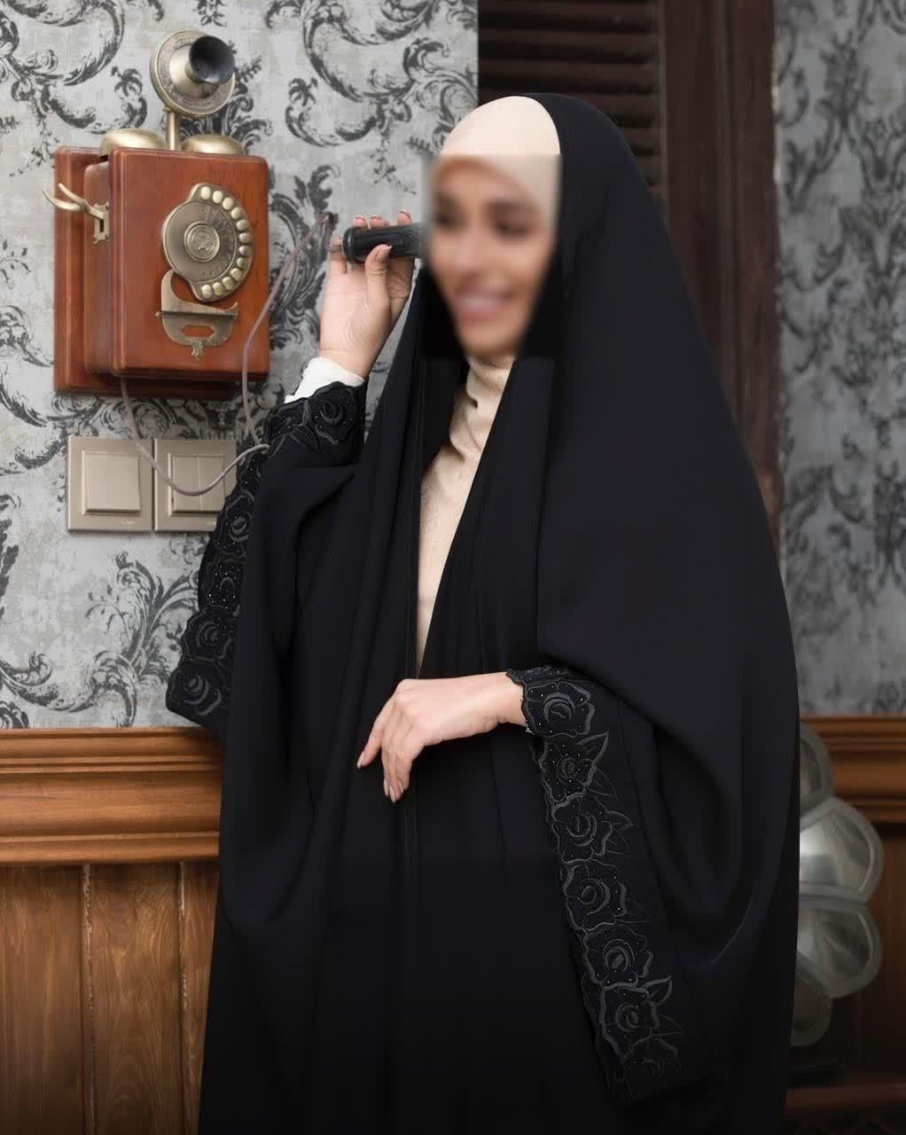 چادر مشکی عبایی جده دانشجویی سنتی کد 78Bn|لباس|خوی, |دیوار