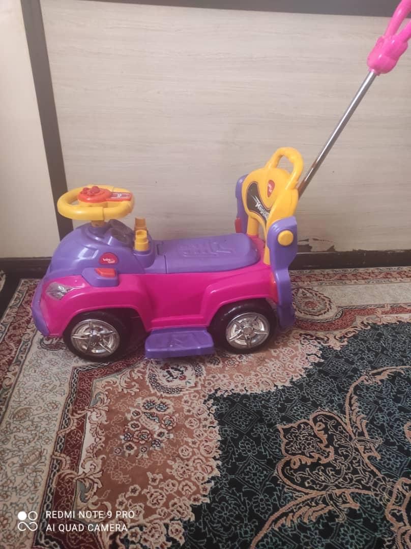 کالسکه با ماشین دستی صورتی|اسباب‌بازی بچه|یاسوج, |دیوار