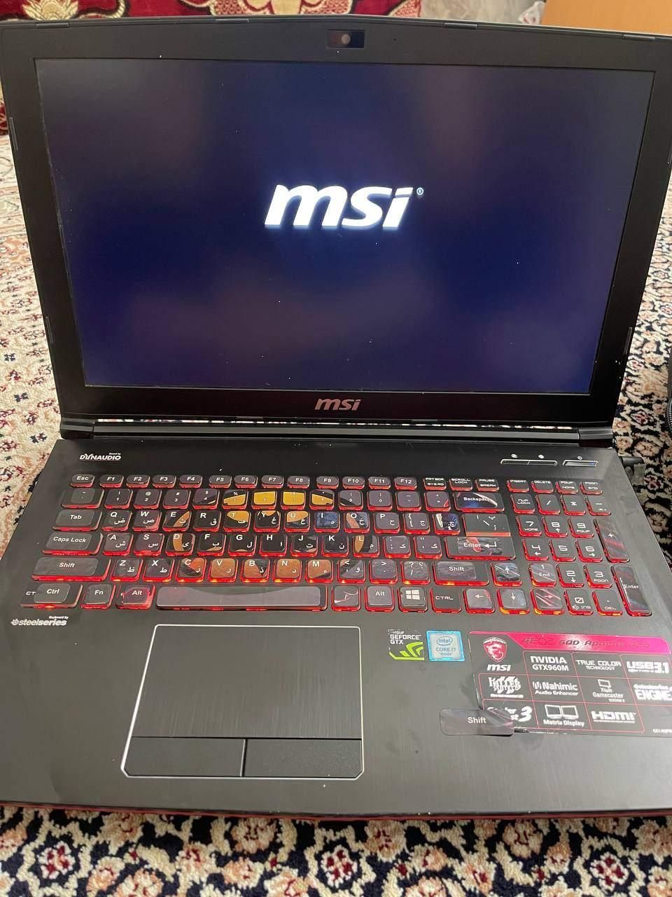 لپ تاپ گیمینگ msi گرافیک gtx|رایانه همراه|مشهد, هدایت|دیوار