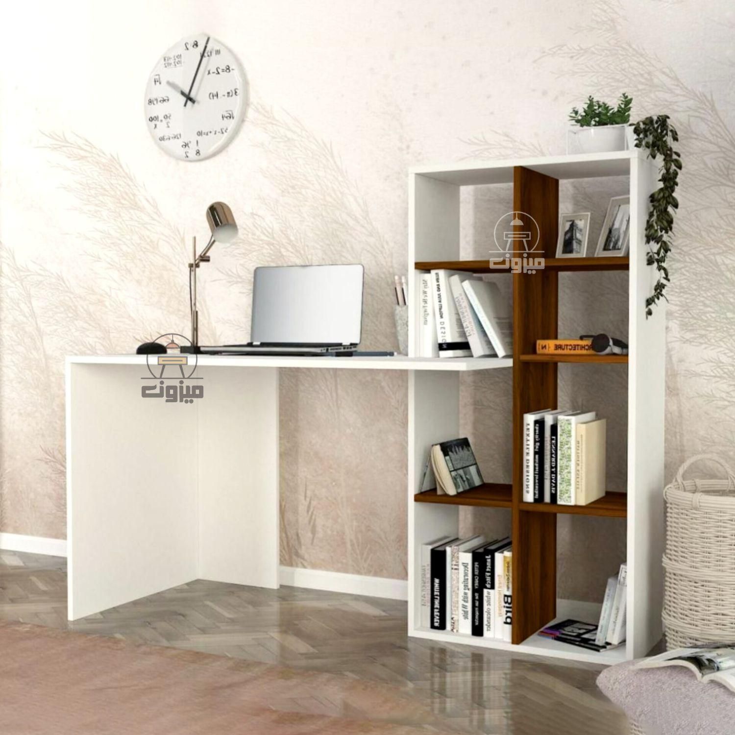 میزتحریر کتابخانهدار مدل ژاله دو|میز تحریر و کامپیوتر|تبریز, |دیوار