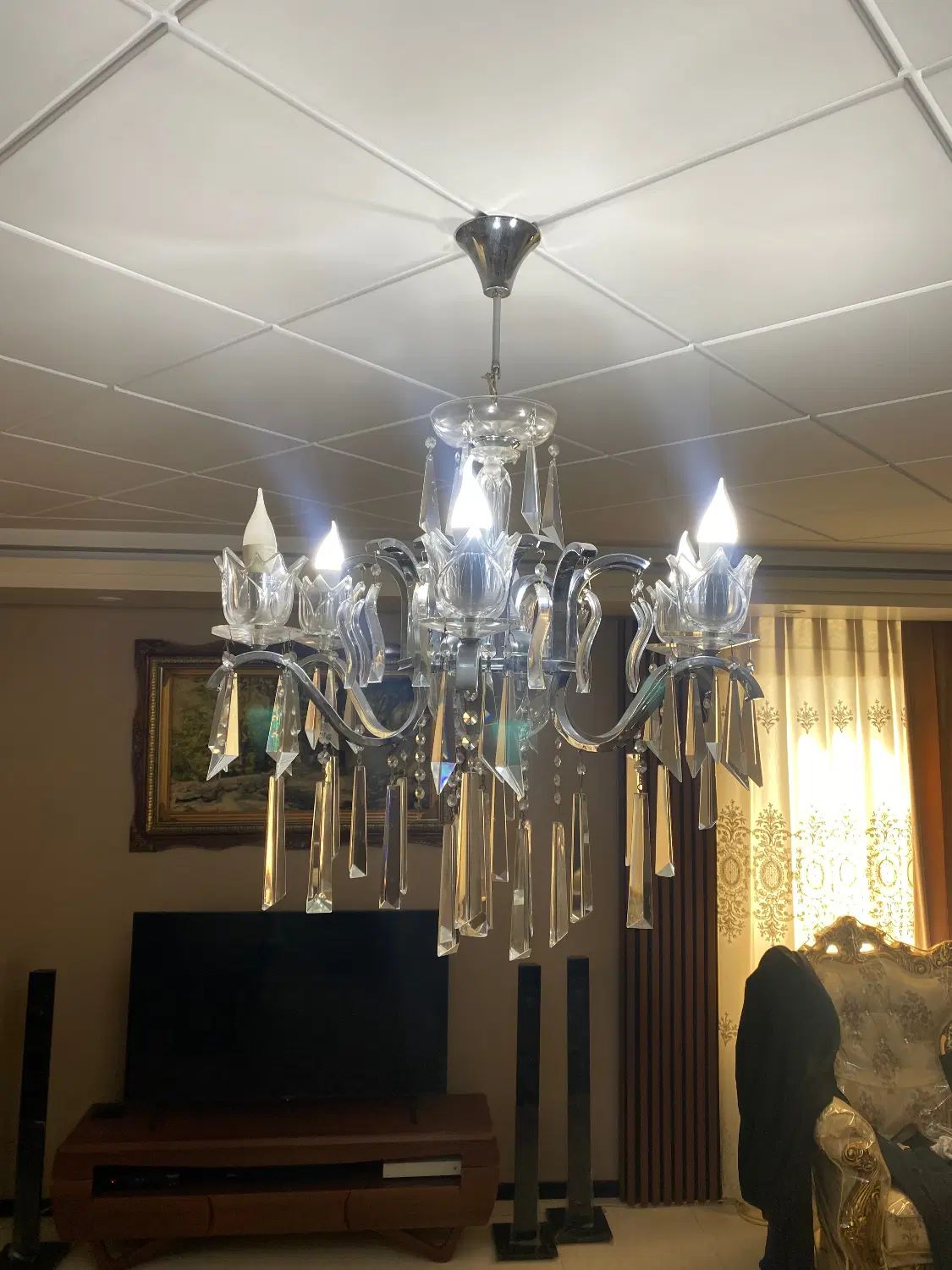 لوستر کریستال|لوستر و چراغ آویز|تهران, نازی‌آباد|دیوار