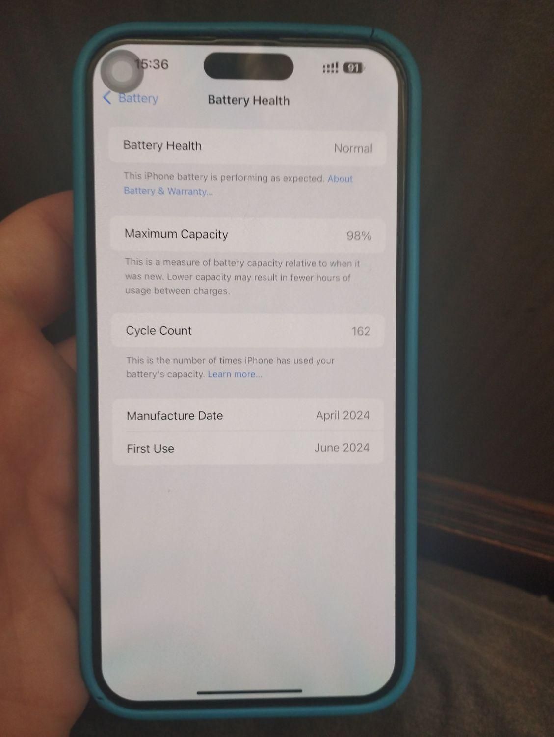 اپل  15 Pro Max با حافظهٔ ۲۵۶ گیگابایت|موبایل|اصفهان, باغ دریاچه|دیوار
