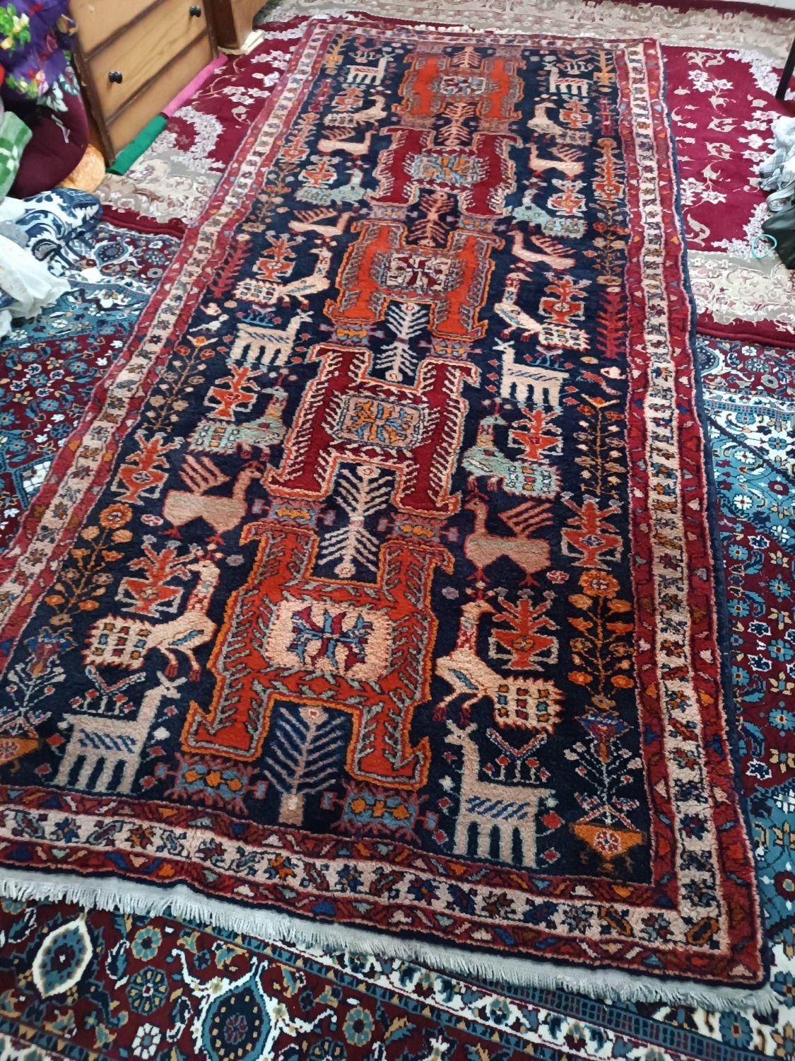 فرش دستباف قدیمی کله قوچی|فرش|نسیمشهر, |دیوار