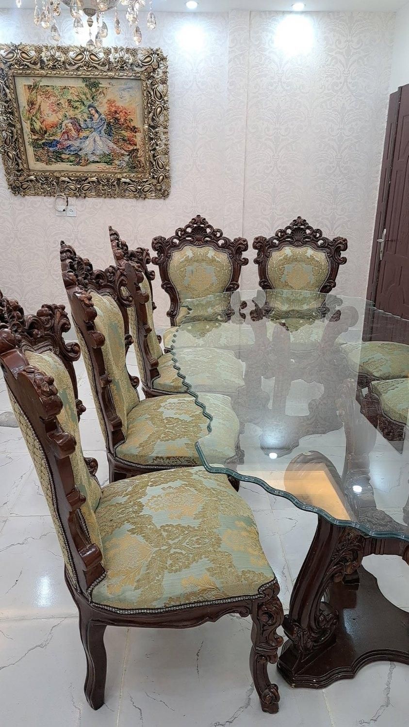 مبل نهار خوری سلطنتی ۸ نفره در حد نو|مبلمان خانگی و میز عسلی|تبریز, |دیوار