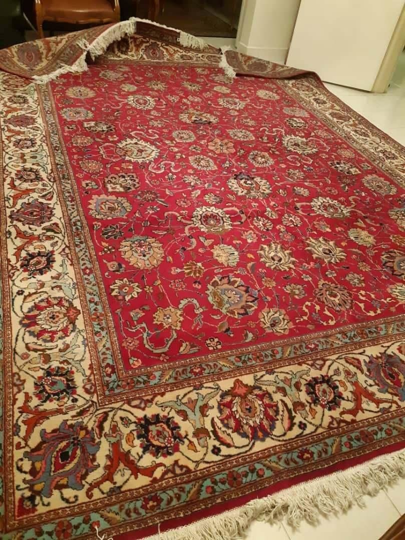 فرش افشان تبریز 12 متری 30 رج (کم گوشت)|فرش|رشت, امین الضرب|دیوار